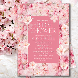 Cherry Blossom Delight Bridal Shower Invitations 
