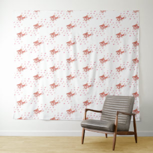 Cherry Blossom Dream: Koi Fish Art Print  Tapestry