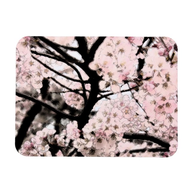 Cherry Blossom Edited Magnet (Horizontal)