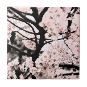 Cherry Blossom Edited Tile