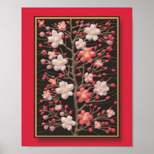 Cherry Blossom Elegance: A Floral Symphony Poster