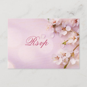 Cherry Blossom Elegant RSVP Cards For Wedding