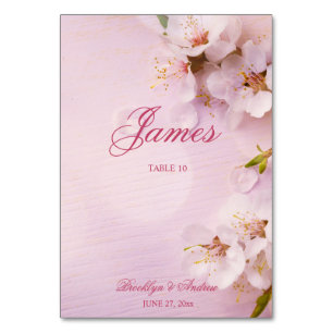 Cherry Blossom Elegant Wedding Table Place Cards