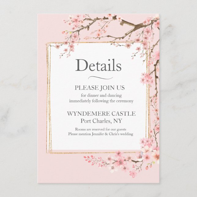 Cherry Blossom Enclosure Card (Front)