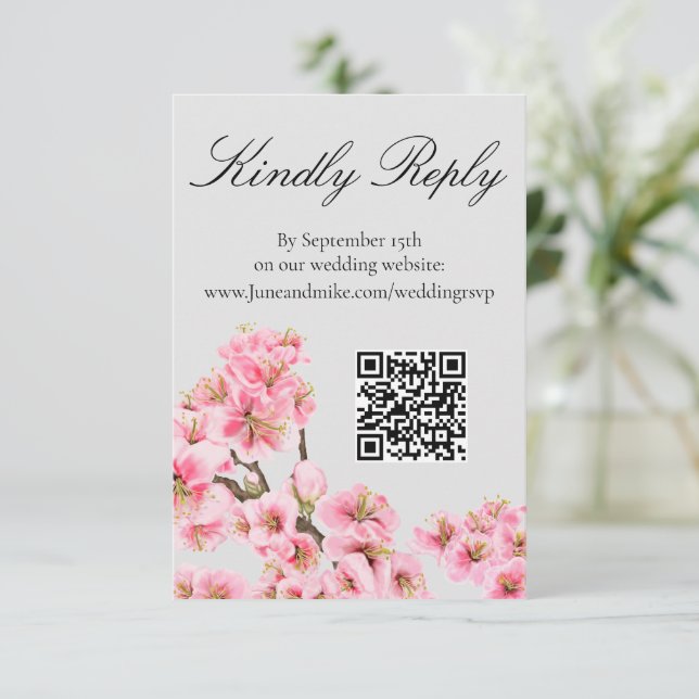Cherry Blossom  Enclosure Card (Standing Front)