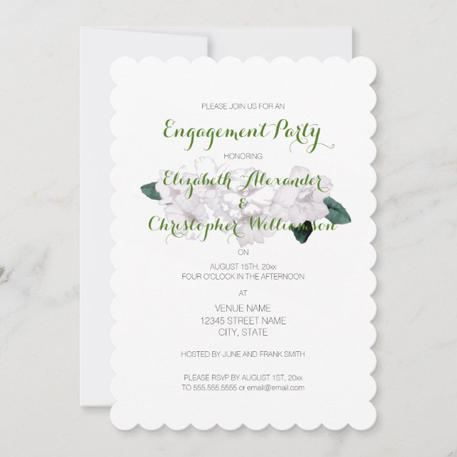 * Cherry Blossom Engagement Invitation (Front)