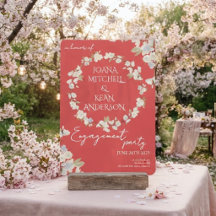 Cherry Blossom Engagement Party Invitation