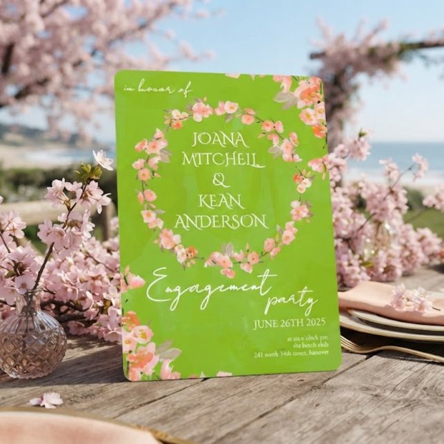 Cherry Blossom Engagement Party Invitation (Creator Uploaded)