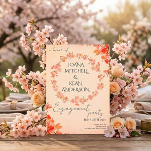 Cherry Blossom Engagement Party Invitation