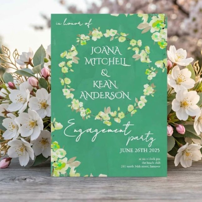 Cherry Blossom Engagement Party Invitation (Creator Uploaded)