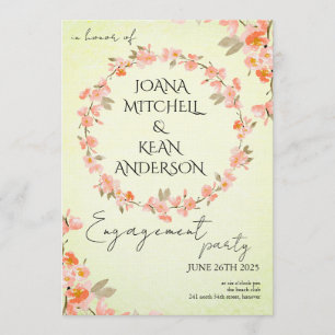 Cherry Blossom Engagement Party Invitation