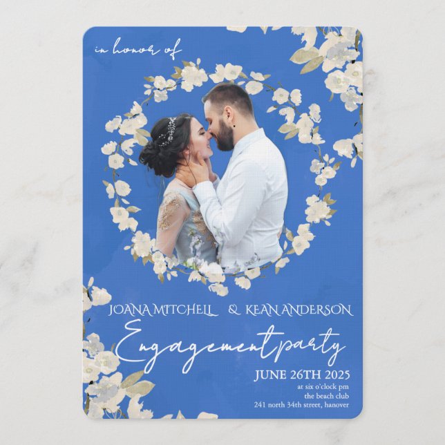Cherry Blossom Engagement Party Invitation (Front)
