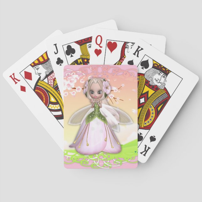 Cherry Blossom Fairy 1 Playing Cards (Back)