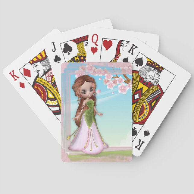 Cherry Blossom Fairy 4 Playing Cards (Back)