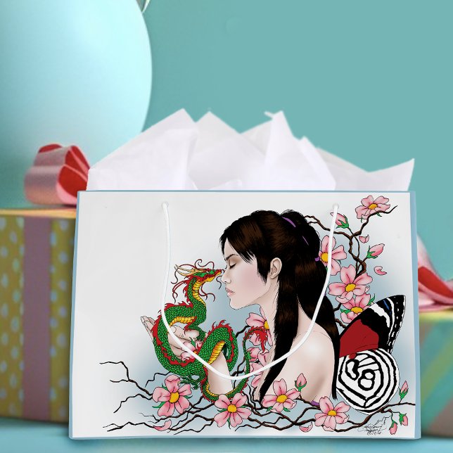 Cherry Blossom Fairy Dragon Friendship Large Gift Bag (Creator Uploaded)