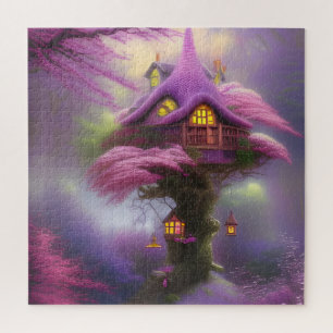 Cherry Blossom Fairy House Fantasy Jigsaw Puzzle