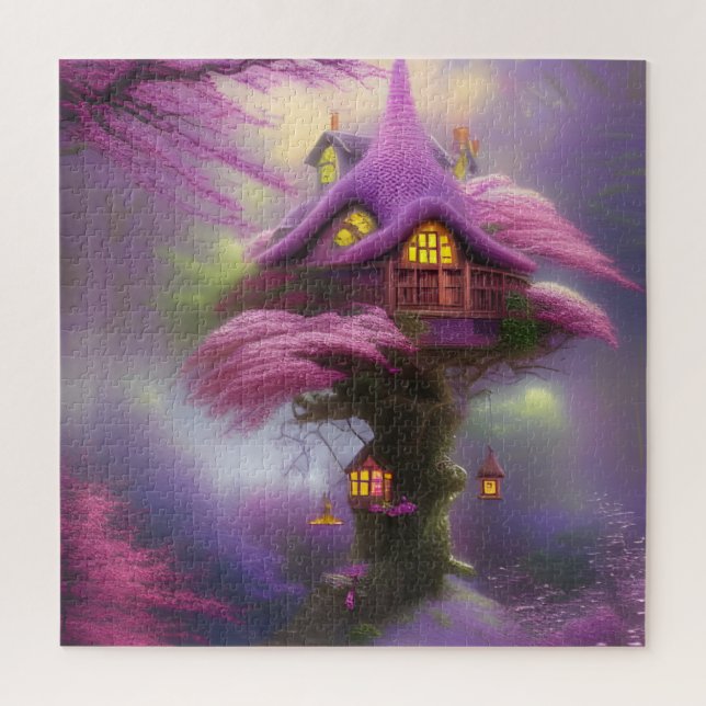 Cherry Blossom Fairy House Fantasy Jigsaw Puzzle (Vertical)