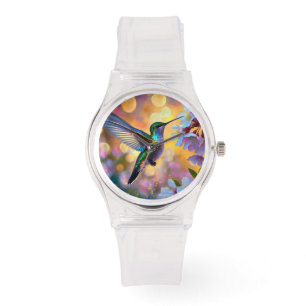 Cherry Blossom Fantasy Hummingbird Watch