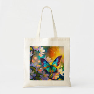 Cherry Blossom Fantasy Sunrise Butterfly Tote Bag