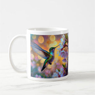 Cherry Blossom Fantasy Sunrise Hummingbird Coffee Mug