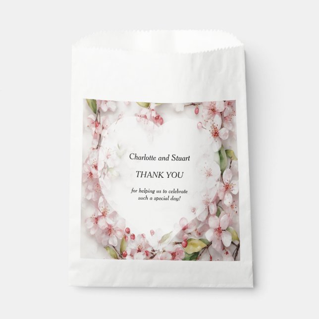 Cherry Blossom Favour Bag (Front)