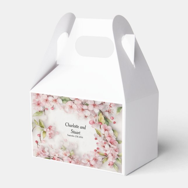 Cherry Blossom Favour Box (Front Side)