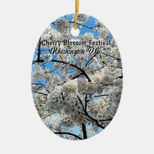 Cherry Blossom Festival Washington D.C. Souvenir Ceramic Ornament