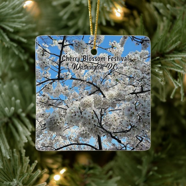 Cherry Blossom Festival Washington D.C. Souvenir Ceramic Ornament (Tree)