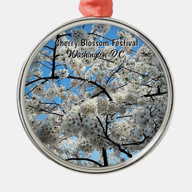 Cherry Blossom Festival Washington D.C. Souvenir Metal Ornament (Front)