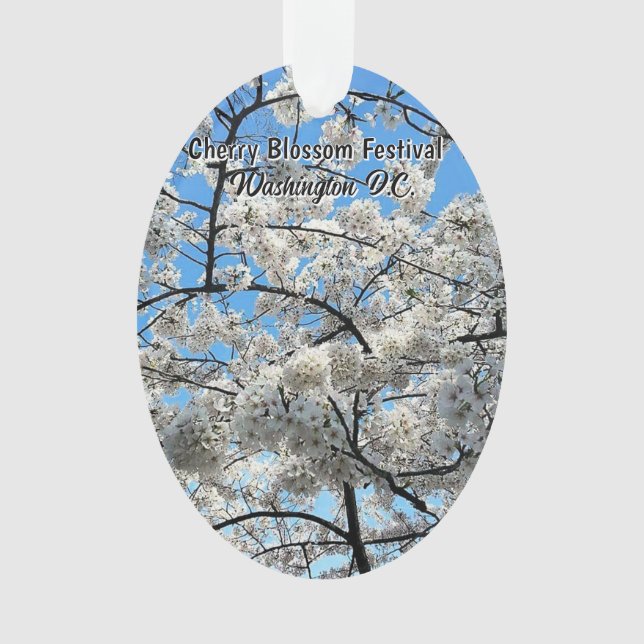 Cherry Blossom Festival Washington D.C. Souvenir Ornament (Front)