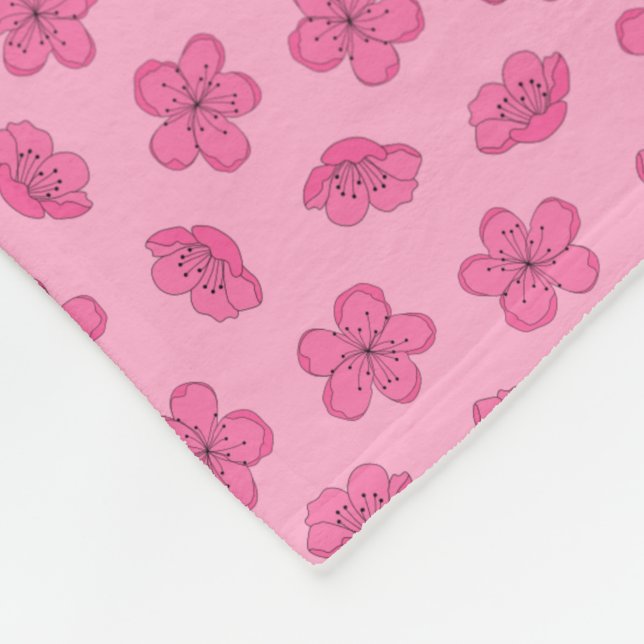 Cherry Blossom Fleece Blanket (Corner)