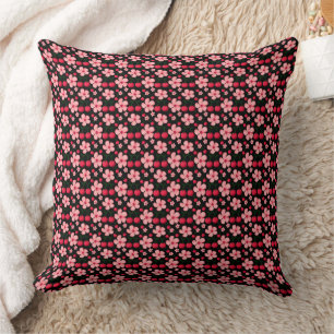 Cherry Blossom Floral Pattern, Pink Flowers Cushion