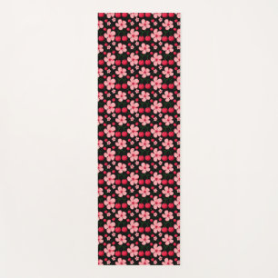 Cherry Blossom Floral Pattern, Pink Flowers Yoga Mat