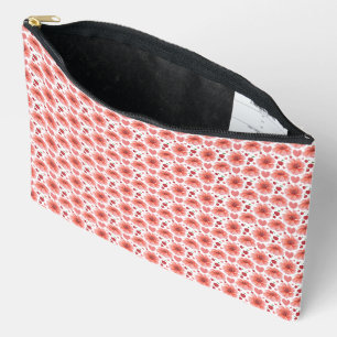 Cherry Blossom Floral Pattern with hearts Accessory Pouch