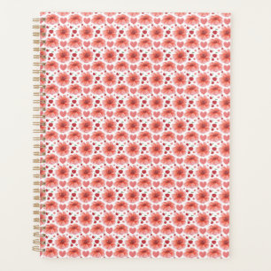 Cherry Blossom Floral Pattern with hearts Planner