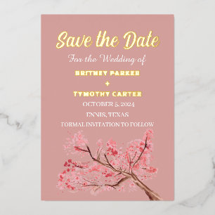 Cherry Blossom Floral Photo QR Code Wedding