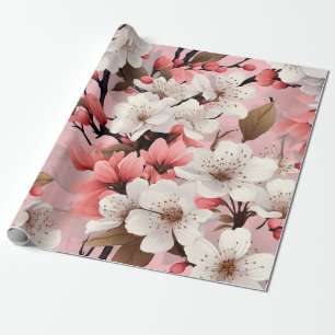 Cherry Blossom Floral Wrapping Paper