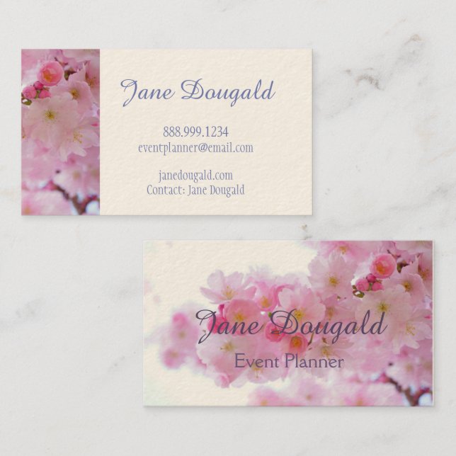 Cherry Blossom Flower Custom Business Card (Front/Back)