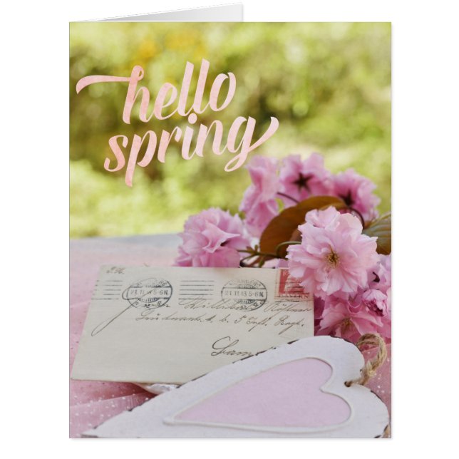 Cherry Blossom Flower Loveletter Spring Text (Front)
