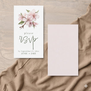 Cherry Blossom flower RSVP Enclosure Card