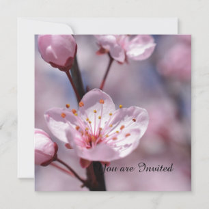 Cherry Blossom Flowers Birthday Invitation