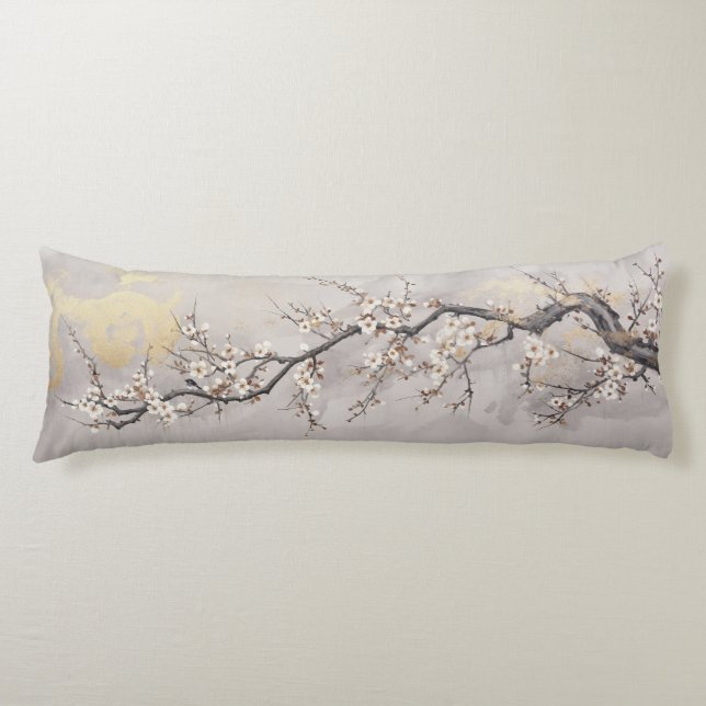 Cherry blossom flowers body cushion (Front)