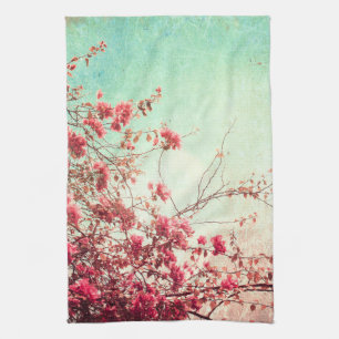 Cherry Blossom Flowers Floral Kitchen Dish Towel