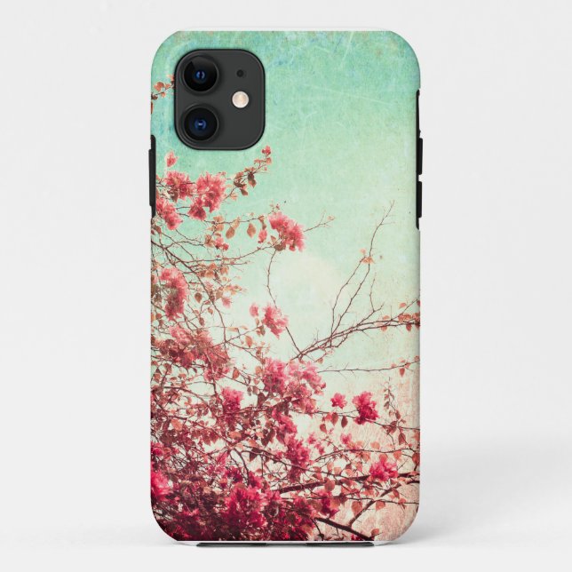 Cherry Blossom Flowers Floral Red IPHONE 5 Case (Back)
