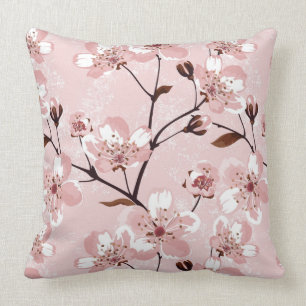 Cherry Blossom Flowers Pattern Cushion