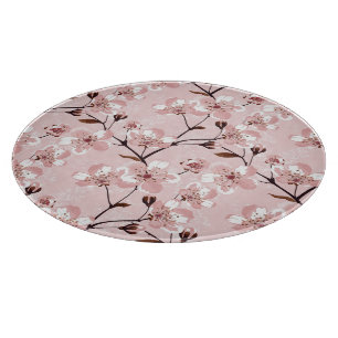Cherry Blossom Flowers Pattern Cutting Board