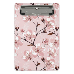 Cherry Blossom Flowers Pattern Mini Clipboard