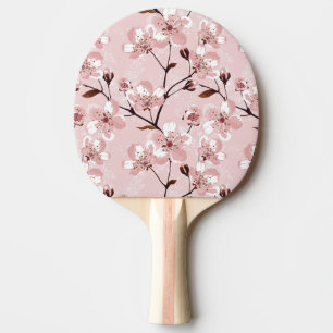 Cherry Blossom Flowers Pattern Ping Pong Paddle