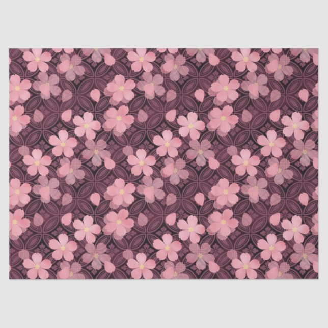 cherry blossom flowers tissue paper (Front)