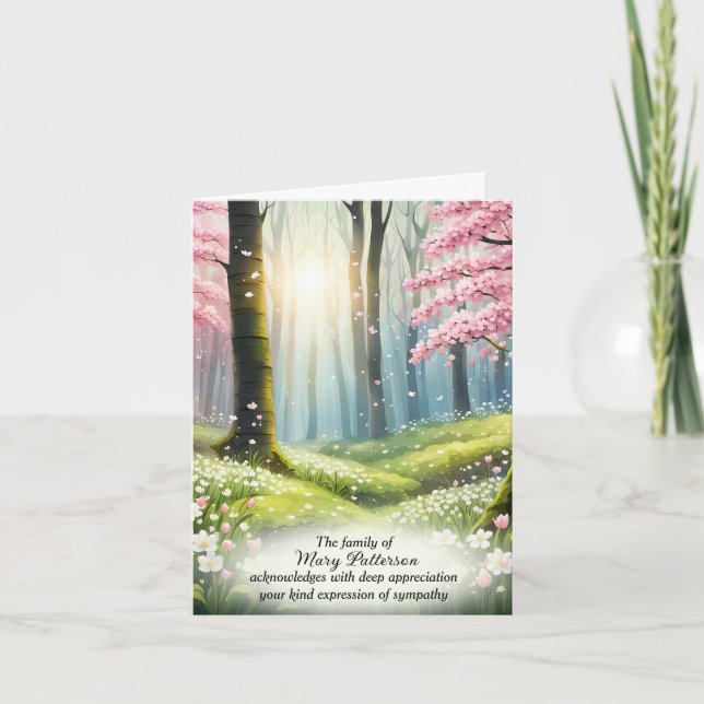 Cherry Blossom Forest Sympathy Thank You (Front)